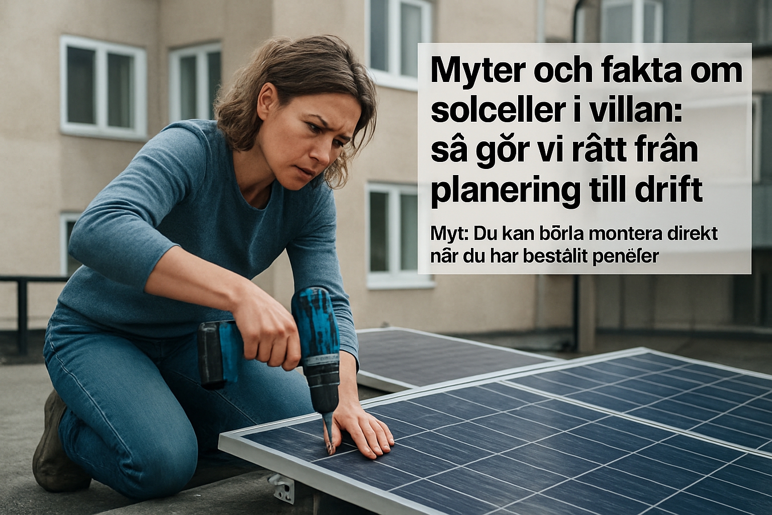 Myter och fakta om solceller i villan: så gör vi rätt från planering till drift